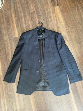 Giorgio Armani black label Pinstripe Two-Button blazer